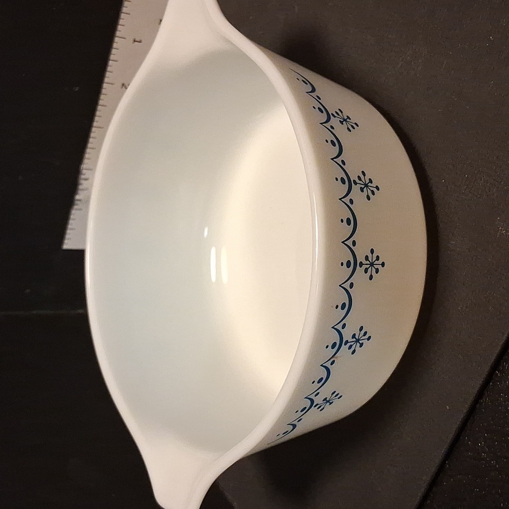 Pyrex Snowflake Blue Pattern 472 - Picture 3 of 4